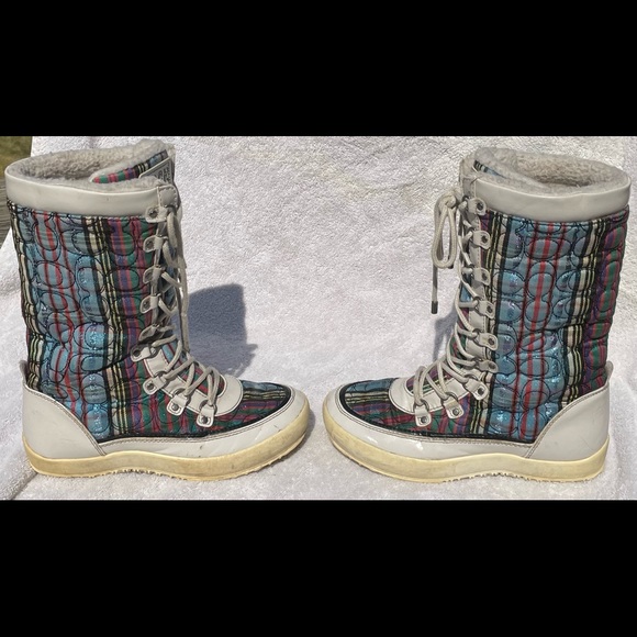 Coach Peggey signature C snow boot US sz 7 - Picture 3 of 10